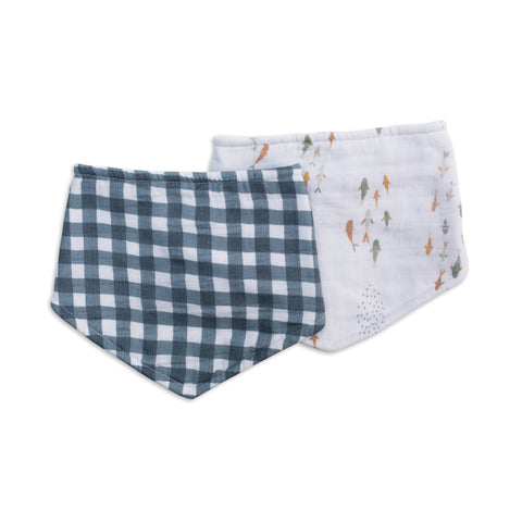 [628233459473] Set x 2 babero bandana Fish &amp; Navy Lulujo