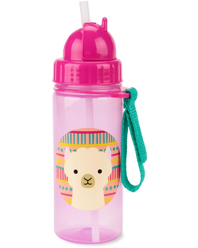 [195861020899] Zoo Straw Bottle PP 390 ml - Llama Skip Hop