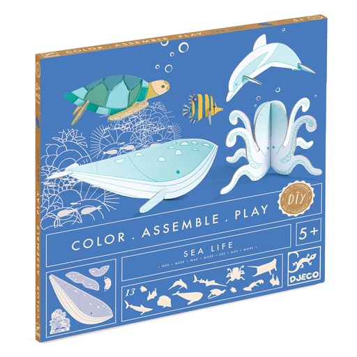 [DJ08002] Color Assemble Play Sea Life Djeco