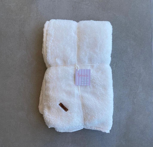 [PIP121] Manta peluche blanca Pipilandia