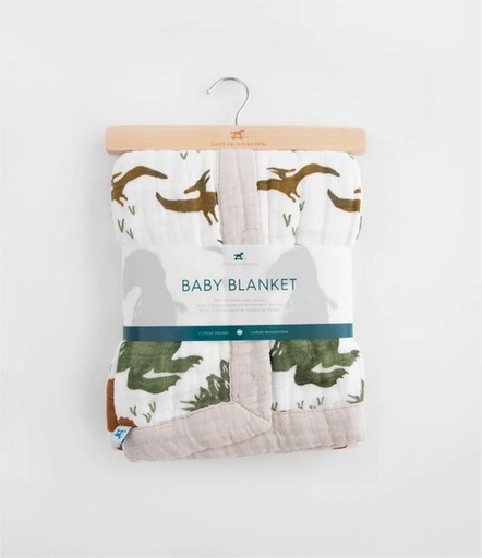 [UB2106] Cotton Muslin Baby Blanket - Dino Friends Little Unicorn