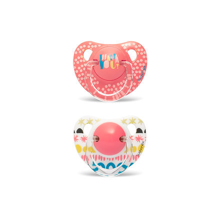 [3212046-TC] Chupete anatomico x 2  latex 6-18m Thank you Coral Suavinex