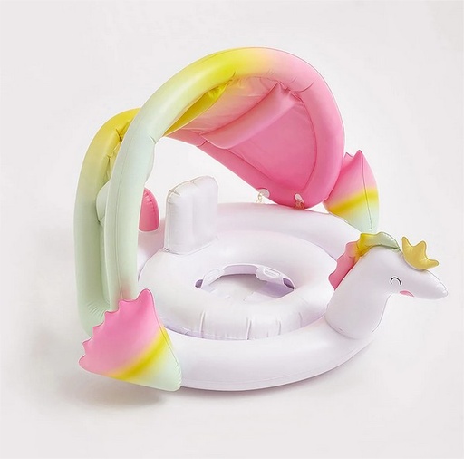 [9339296055779] Inflable para bebes con techo unicornio Sunnylife