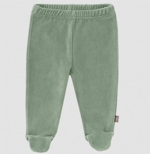 [VC540-06] Trousers velours with feet Forest green: 3-6 m  Fresk