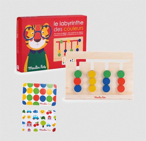[661312] The Maze Of Colours Les Popipop Moulin Roty
