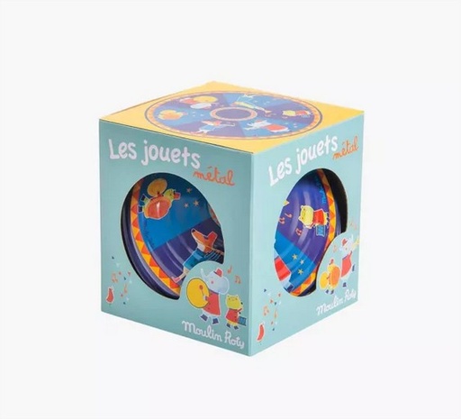 [720361] Large Fanfare Spinning Top Les Jouets Métal Moulin Roty