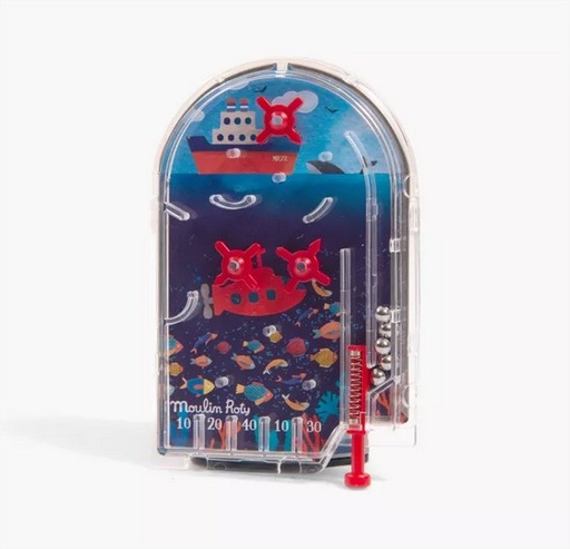 [711158] Marine Mini Pinball Game Les Petites Merveilles Moulin Roty