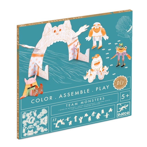 [DJ08006] Color Assemble Play Team Monsters Djeco