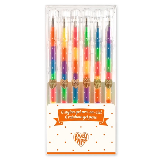 [DD03787] 6 Rainbow Gel Pens Djeco