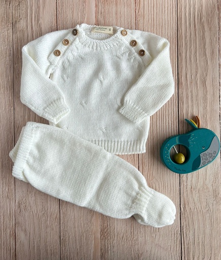 [PK14] Set Nube tejido - blanco 0-3m Peekaboo