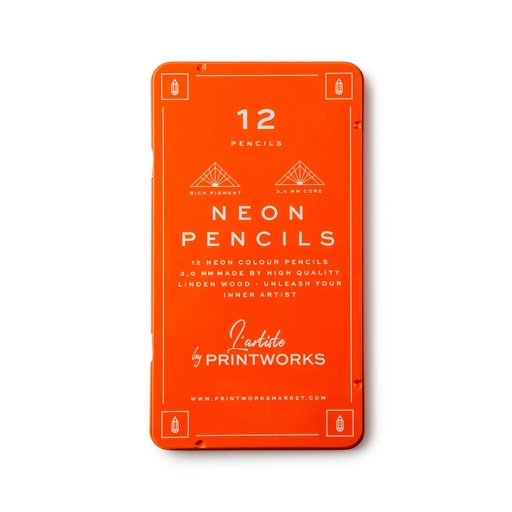 [PW00127] 12 Colour Pencils - Neon Printworks