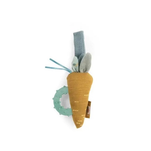 [678006] Carrot Teething Rattle Trois Petits Lapins Moulin Roty