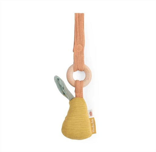 [678007] Pear Teething Rattle Trois Petits Lapins Moulin Roty