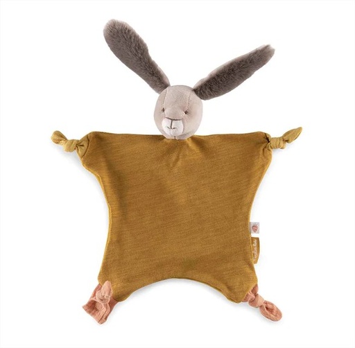 [678017] Ochre Rabbit Comforter Trois Petits Lapins Moulin Roty
