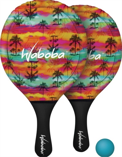 [169C06-PA] Beach Paddle Set - Palmeras negro Waboba