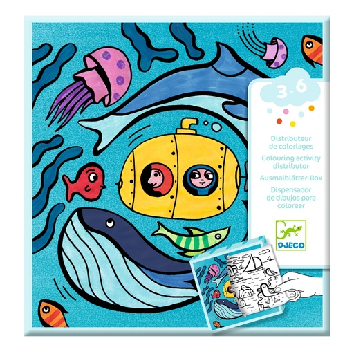 [DJ00051] Coloring Dispenser, Ocean Djeco