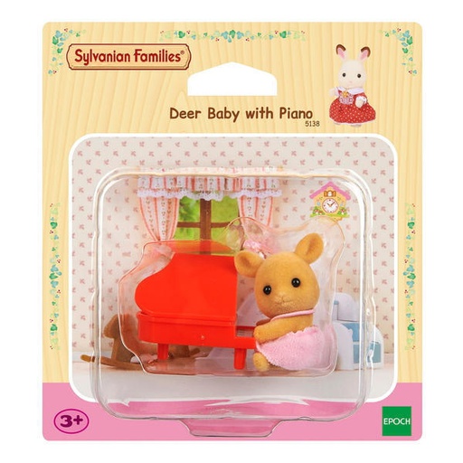 [5138] Deer Baby With Piano Sylvanian Families