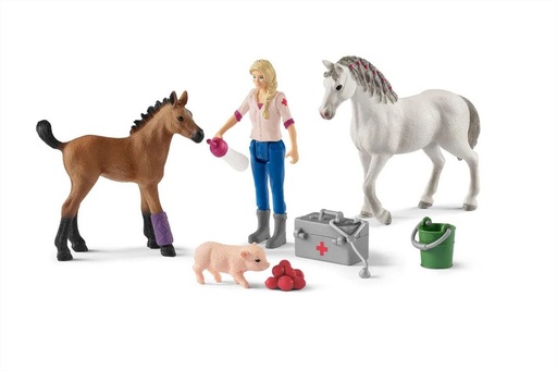 [42486] Vet Visiting Mare And Foa Schleich