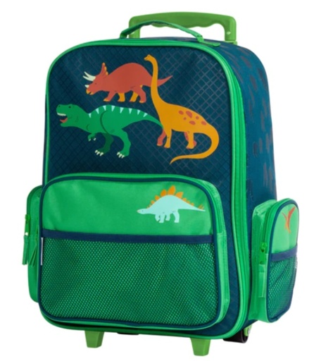 [794866089735] Rolling backpack - Dino Verde Stephen Joseph
