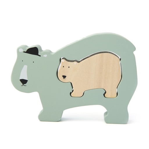 [36-169] Wooden Puzzle Mr. Polar Bear Trixie