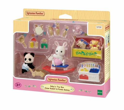 [5709] Babys Toy box Snow Rabbit &amp; Panda BabiesSylvanian Families