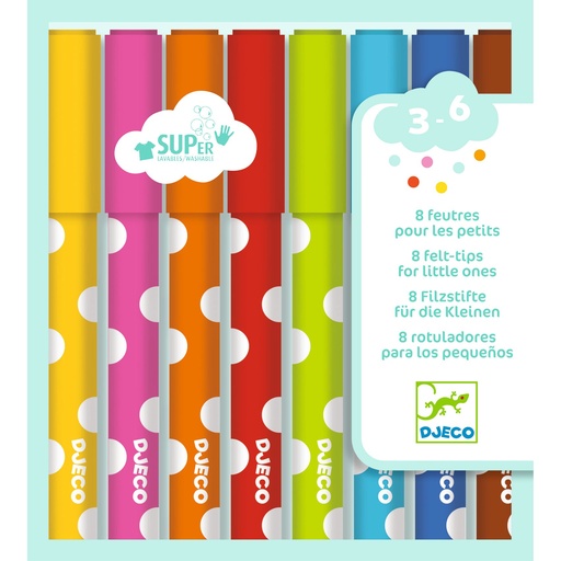 [DJ09001] 8 Felt-Tips For Little Ones Design By By Djeco
