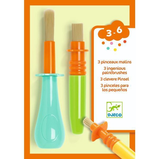 [DJ09007] 3 Ingenious Paintbrushes Design By By Djeco