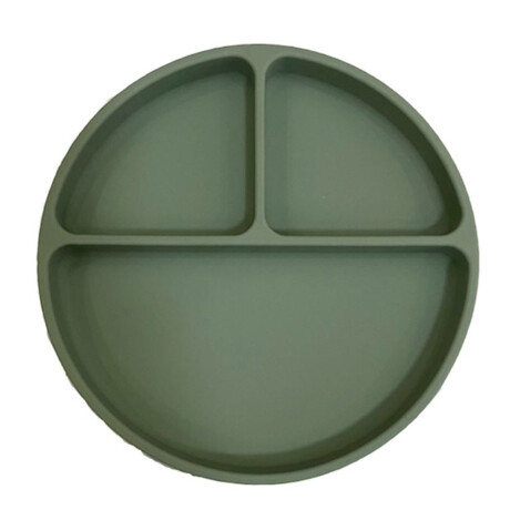 [608011943790] Plato con divisiones y ventosa Sage verde Storki