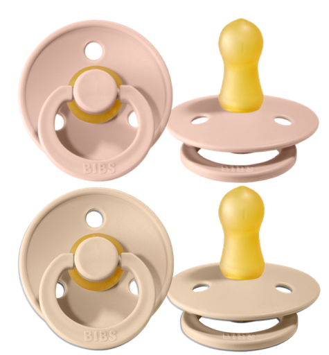 [110213] Colour 2 Pack Latex Size 1 Vanilla/Blush Bibs