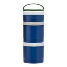 [847280085385] Contenedor snacks x3 compatimentos Azul/Gris Whiskware