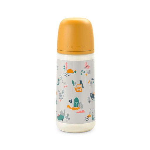 [8426420071581-M] Biberon PP 360ml Anat Silic +6m 2L - Mostaza Suavinex