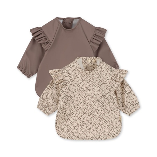 [KS100008-MA] 2 Pack Dinner Bib With Sleeves Milk Tank/Antler Konges Slojd