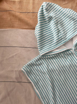 [MPGS-MINI] Poncho Green Stripes - Mini Martin Pescador