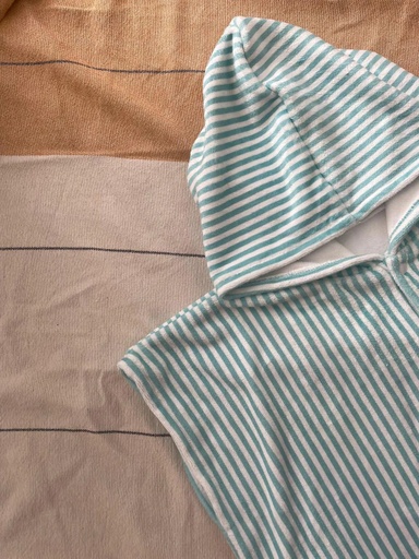 [MPGS-S] Poncho Green Stripes - S Martin Pescador