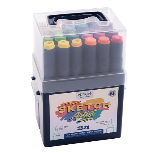 [7799133025488] Marcadores Sketch x 24 en caja Mooving