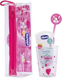 [8058664121212] Set cuidado oral cepillo + pasta 3-6 años rosa Chicco