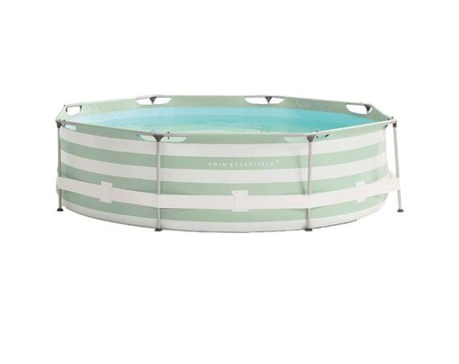 [7432234193143] Piscina Luxe Old Green Striped SE Frame Pool - 305x76 cm