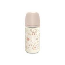 [8426420901222] Biberon 240Ml Fisio 3-6M Flujo M - Vidrio Rosa Suavinex