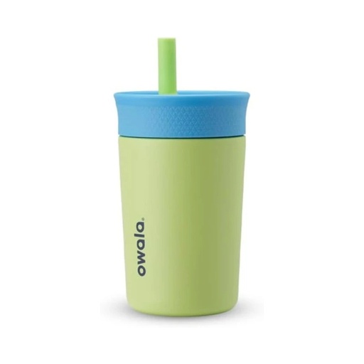 [C05584] Vaso termico con sorbito Acero inoxidable Verde/Limon Owala
