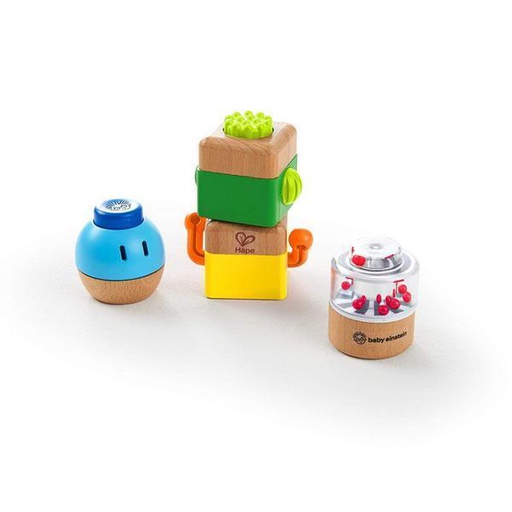 [6943478027244] Set sensorial de madera 4pcs Baby Einstein Hape