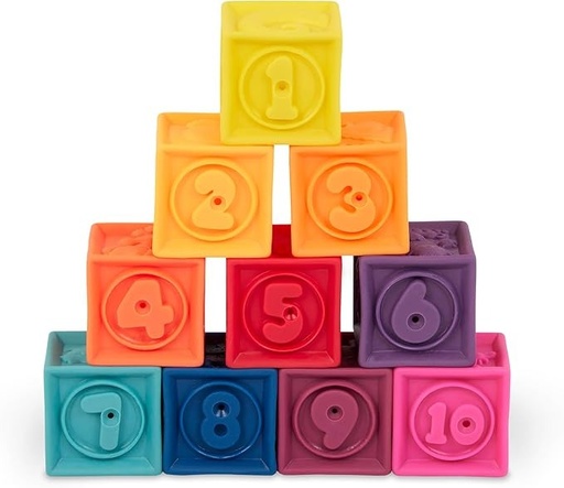 [062243329638] Bloques De Silicona Con Texturas B.Toys