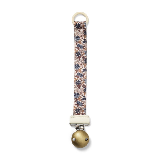 [30155202410NA] Pacifier Clip Wood Blue Garden Elodie