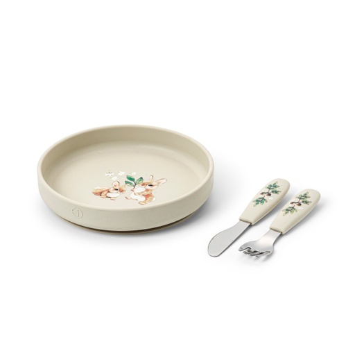[60246202874NA] Silicone Plate Set Bunny Darling Elodie