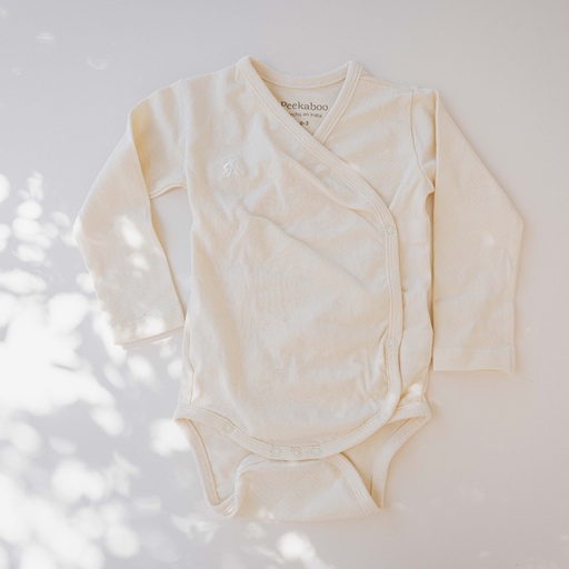 [PKBCRBE-03] Body Cruzado Beige 0-3M Peekaboo