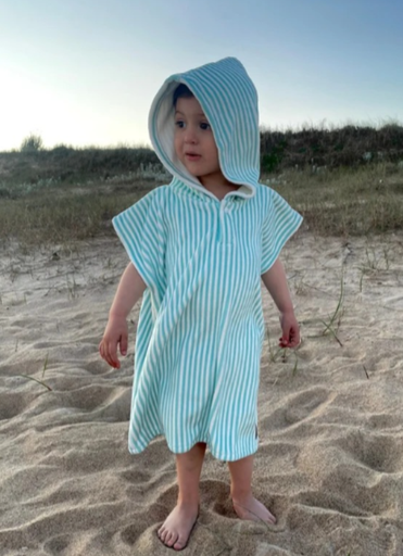 [MPGS-M] Poncho Green Stripes - M Martin Pescador