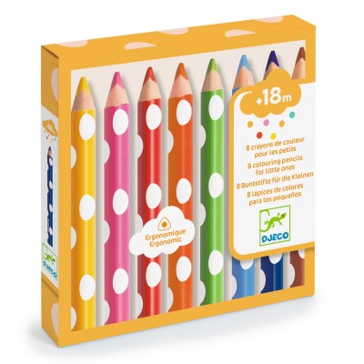 [DJ09004] 8 Colouring Pencils For Little Ones Design By By Djeco