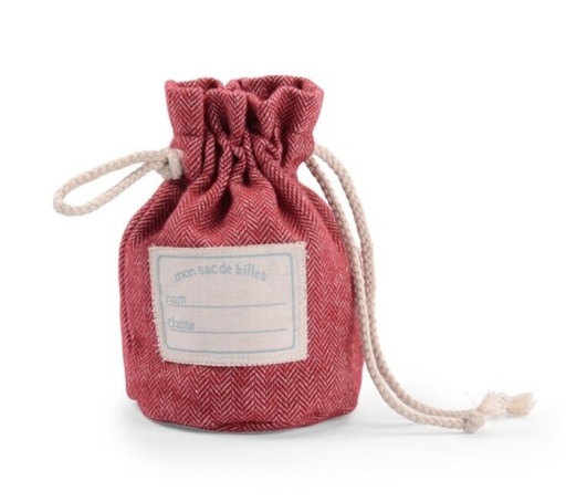 [713119] Bolsa De Canicas Campéon Roja Mercredi Moulin Roty