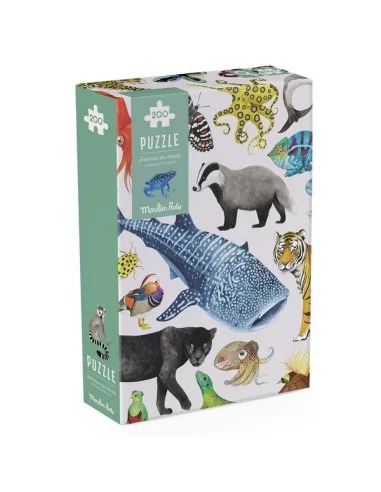 [719440] Animales Del Mundo (200Pz) Tout Autour Du Monde Moulin Roty