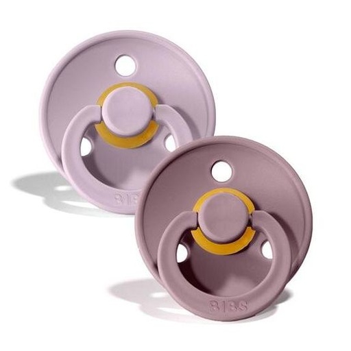 [110263] Colour 2 Pack Latex Size 1 Dusky Lilac/Heat Bibs