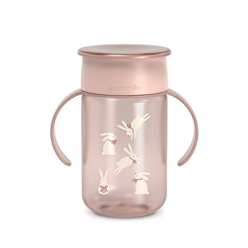 [907392] Vaso 360° Antiderrame 340Ml - Wonder  Conejo Rosa Suavinex